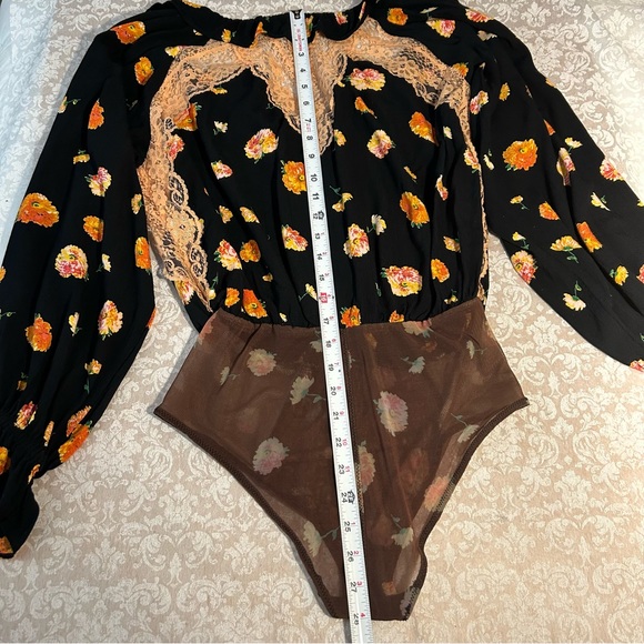 Intimately FP~ Floral Ruffle Lace Bodysuit - Picture 14 of 16